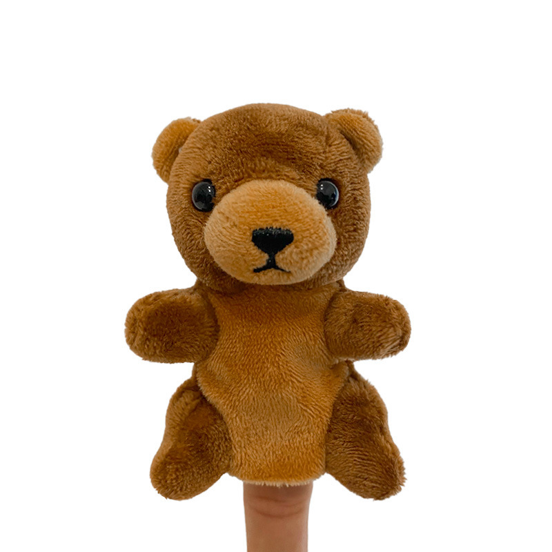 Jungle brown bear finger puppet