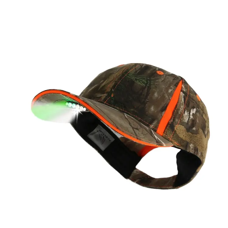 Cappello da caccia da baseball mimetico leggero a 6 LED per uomo