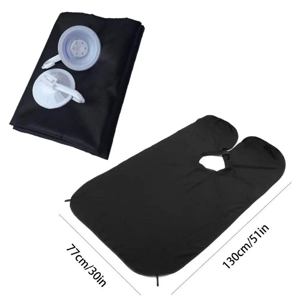 Beard Grooming Apron Cloth with High Quality, Beard Apron Cape with 4 Suction Cup Hooks and A Travel Pouch