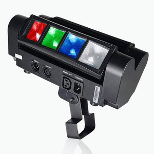 2022 yeni örümcek 8x3W RGBW LED DMX 512 çift süpürgesi darbe Strobe etkisi hareketli kafa ışık sahne barlar disko sahne işıkları - Product Image 1