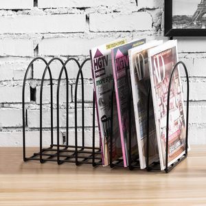 Masaüstü kitap standı basit ofis masası Bookend dergisi depolama raf Metal tel dosya Docment tutucu organizatör - Product Image 4