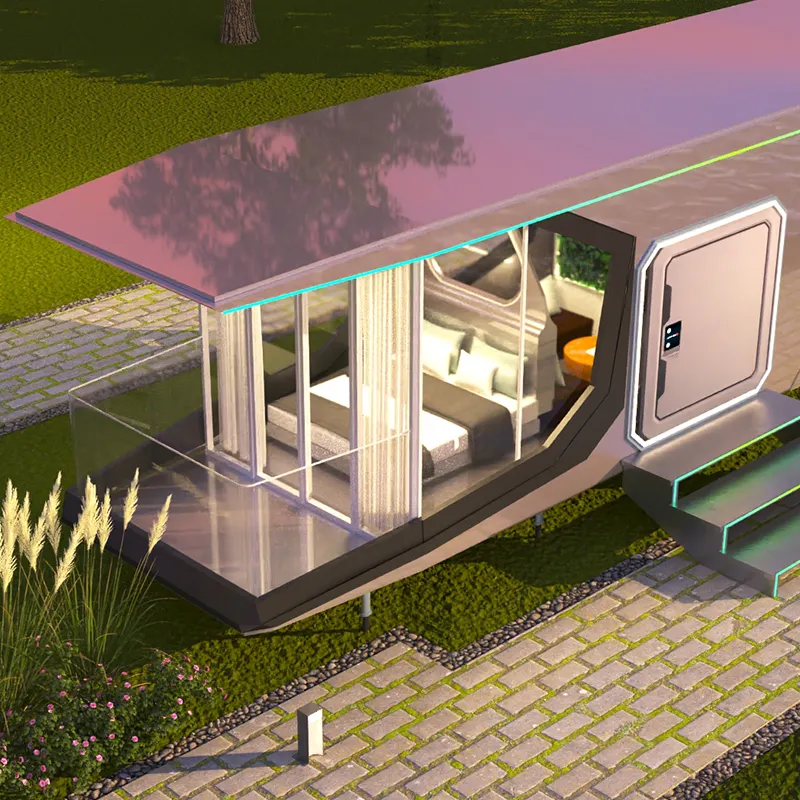 Maison moderne unique mobile préfabriquée modulaire Maison capsule Maisons mobiles de luxe Maison pour bureau à domicile