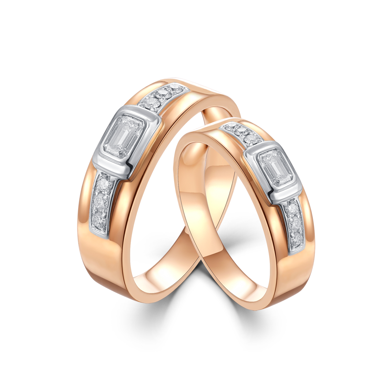 Or rose blanc 18 carats
