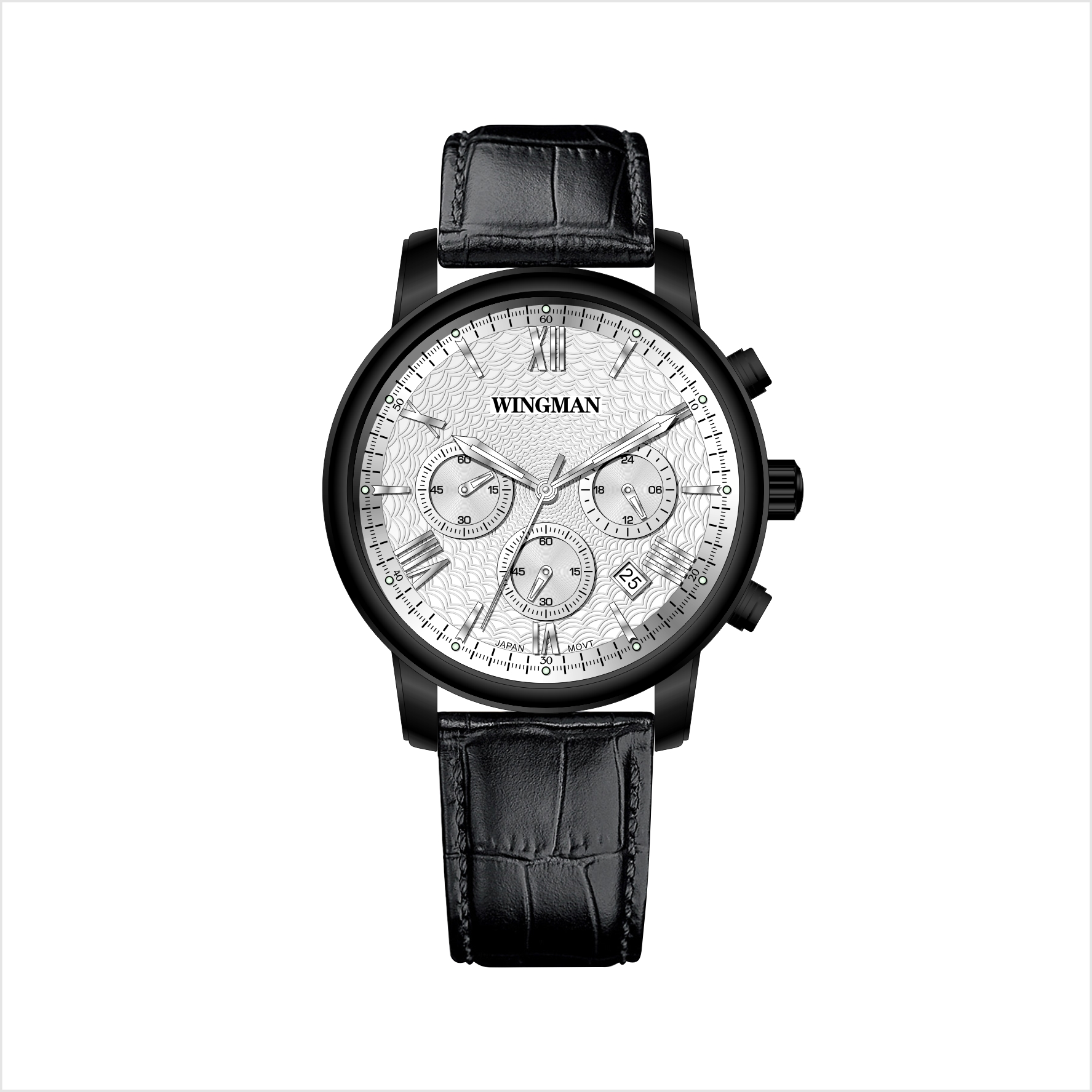 Cadran BLANC bracelet noir