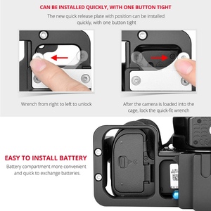 Andoer C15-B soğuk ayakkabı dağı ile kamera kafesi + üst kolu kiti Z6/Z7 DSLR kamera ile uyumlu - Product Image 5