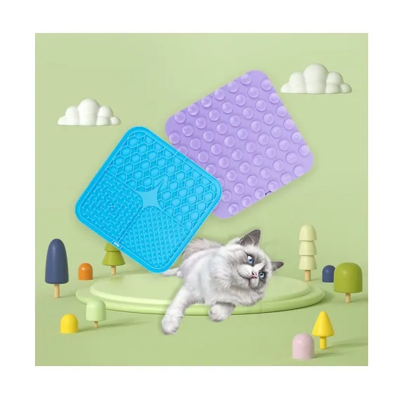 Fabrik verkauf Silikon Schnupftabak Matte Puzzle Spielzeug Futter matte mit Saugnäpfen Haustier langsame Fütterung matte Hund Katze lecken Pad Schalen für Hunde