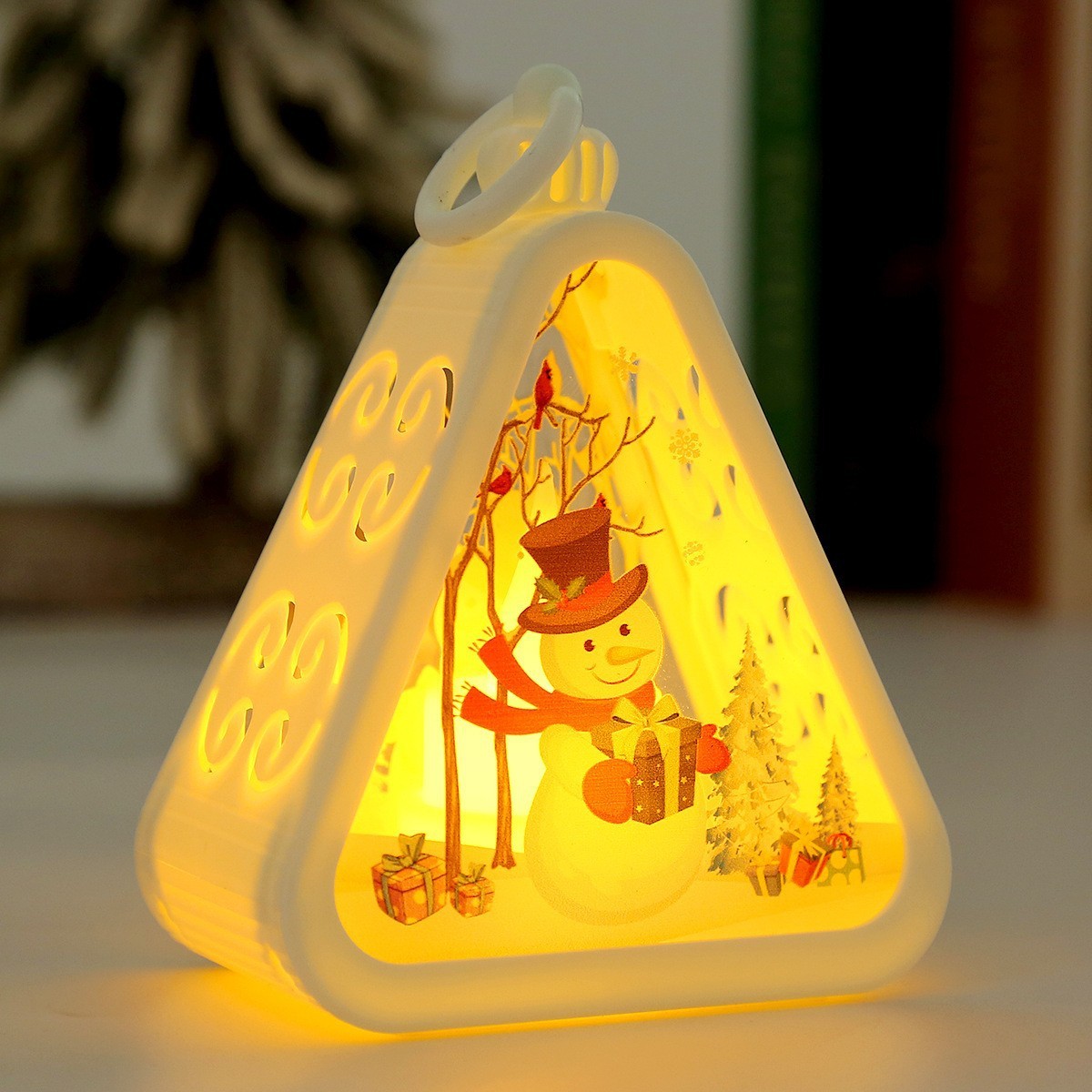 Triangle Light - White Snowman