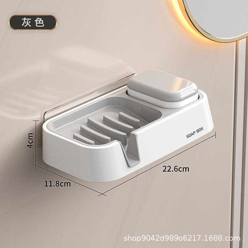 porte savon gris, brosse grise