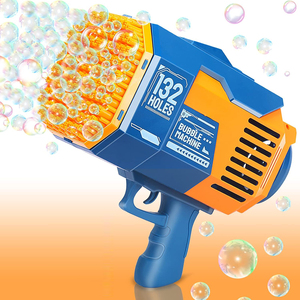 Kabarcık tabancası yükseltilmiş 132 delikli kabarcık makineli tüfek renk ışık bazuka kabarcık makinesi ile çocuklar yetişkinler için uygun - Product Image 2