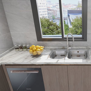 Calacatta beyaz mermer gri ven büyük levha Kitchentop tezgah duvar masa mühendisi taş için yapay taşlar kuvars döşeme