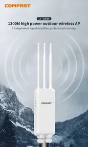 Comfast CF-EW85กลางแจ้งกิกะบิตแบนด์คู่แอคเซสพอยต์เราเตอร์ไฟร์วอลล์ pole/dc พลังงานสูงระยะไกลครอบคลุม WIFI 4G