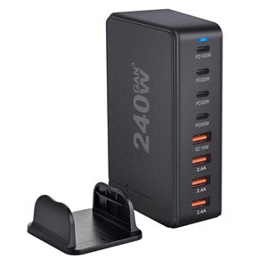 Çok 240W hızlı şarj 8 Port USB-C hızlı şarj istasyonu masaüstü PD GaN yüksek güç dizüstü şarj cihazı cep telefonu şarj cihazı - Product Image 4
