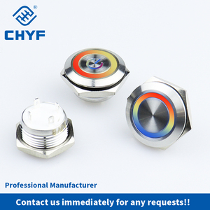 CE 12MM 16MM 19MM Flat Short Push Button Reset <strong>Switch</strong> Stainless Steel Metal Led Waterproof Power 4 Pins Push Button <strong>Switch</strong> - Product Image 6