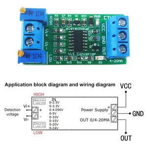 <strong>0</strong>-5V/<strong>0</strong>-10V to 4-20mA/<strong>0</strong>-20mA Voltage to Current <strong>Analog</strong> IO Module Transmitter <strong>V</strong>/I Linear Converter for PLC RS485 <strong>Sensor</strong> - Product Image 6