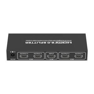 4K 60Hz Ultra HD 2160P 3D 4 puertos 1 entrada 4 salida HDMI Splitter EDID RGB compatible con escalar con extensión IR HDCP 2,0 y EDID