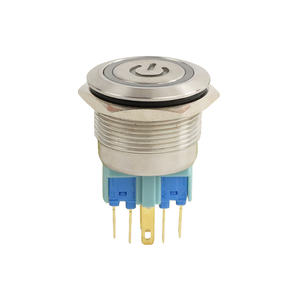 22mm 25mm 3V <strong>6V</strong> 9V 12V 24V 110V 220V Reset With LED Latching Waterproof Mafelec Push Start Stop Button <strong>Switch</strong> - Product Image 2