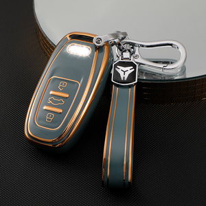 เคสกุญแจรถ TPU นิ่มแบบพรีเมียมอุปกรณ์เสริมปลอกกุญแจรถสำหรับ Audi A6L A7 A3 A8L กระเป๋าพวงกุญแจ S6 S5 - Product Image 4