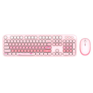 <strong>Customized</strong> Full-size 104 <strong>Keys</strong> 2.4G Silent Colorful Pink Wireless <strong>Keyboard</strong> Mouse Set Office PC <strong>Computer</strong> Typewriter Cute <strong>Keyboard</strong> - Product Image 1