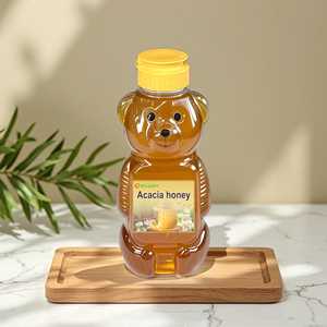 Tarro de miel de oso de grado alimenticio, botella de zumo de plástico, sin Bpa, con tapa abatible - Product Image 1