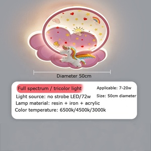 Dimmable <strong>Dome</strong> Lighting Fixtures for Children's Room Girls Room Bedroom Lamp Pink Warm Princess Room Eye Protection <strong>Ceiling</strong> Light