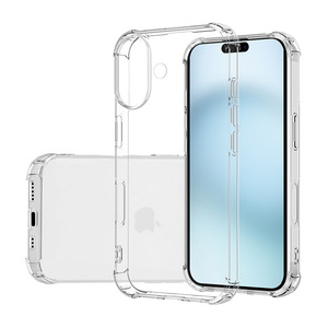 IPhone16用の新しいクリア電話ケース耐衝撃性透明エアコーナーTPU iPhone 16 Pro <span class=keywords><strong>Max</strong></span> 16 Plus用のクリア電話ケースカバー
