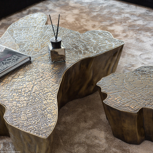 Luxury Tree of Knowledge <strong>Center</strong> Table, Polished Casted Brass with Patina Plating, Sculpted Design for Elegant Living Rooms - Product Image 6