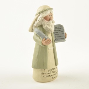 Divine Guidance: Resin Figurine 'IF YOU LOVE ME' MOSES W/COMMANDMENTS- a Testament of Faith and Obedience - Product Image 4