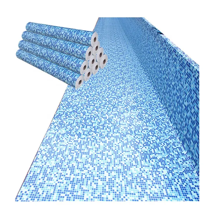 Larga vida varios estilos de Color para revestimientos de la piscina de vinilo impermeable azul de película de PVC piscina