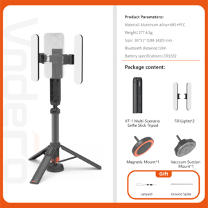 Vndefo 1.42 M Selfie Stick Phổ Điện Thoại Di Động Tầng Đứng Cầm Tay Ổn Định Di Động Selfie Đứng - Product Image 2