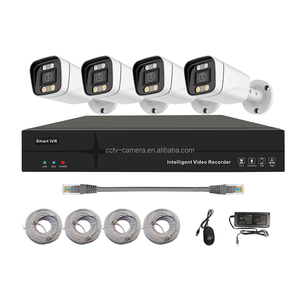 Two Way Audio Intercom 4CH Dome and Bullet 5 Megapixel <strong>IP</strong> <strong>Camera</strong> CCTV <strong>Camera</strong> 4 Channel PoE NVR KIT - Product Image 2