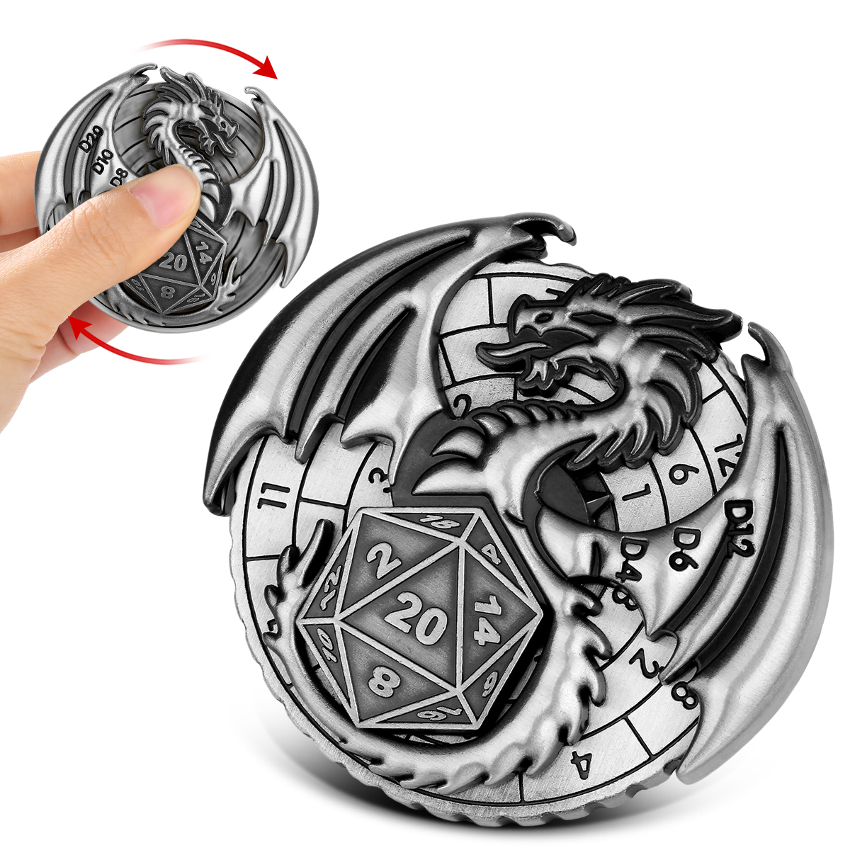 D20 dragon - Nickel