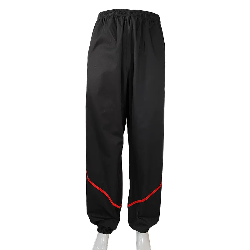 Nhà Máy Tùy Chỉnh Màu Đen Wushu Chạy Thể Thao Đào Tạo Quần Polyester Cotton Tập Thể Dục Buổi Sáng Kungfu Quần