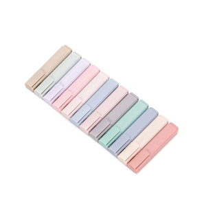 Proveedor personalizado popular sin sangrado nuevo diseño color pastel suave punta de cincel Biblia rotulador marcador conjunto resaltador cuadrado - Product Image 2