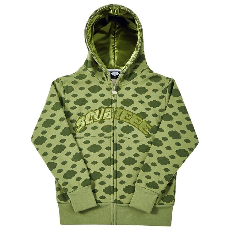 All Print Print&Satin Lined Full Zip Hoodie