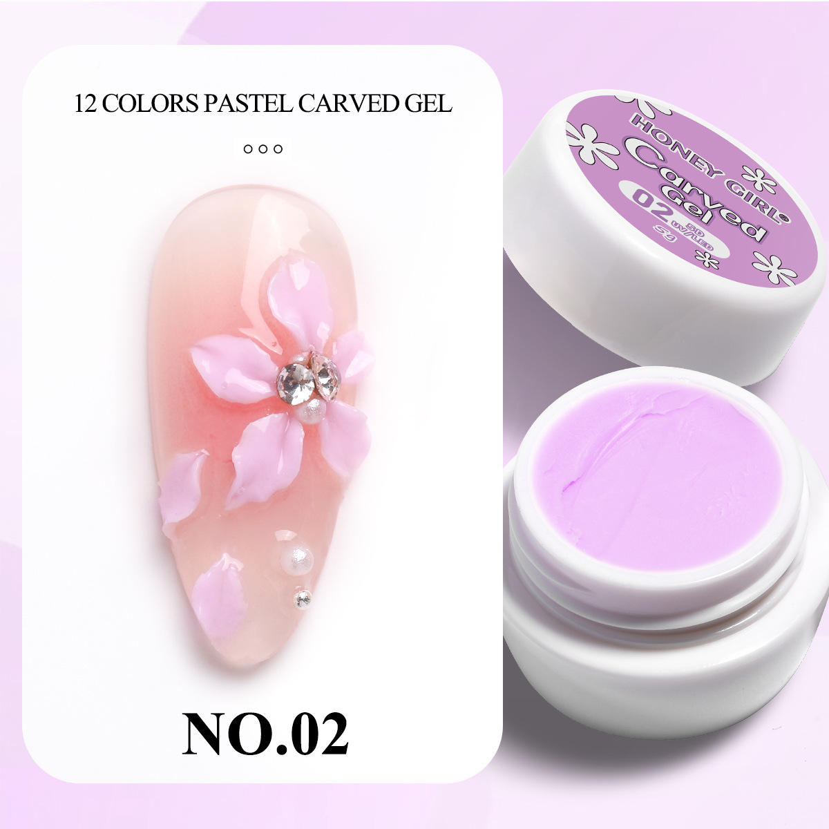 Colle sculptée motif floral printanier 02