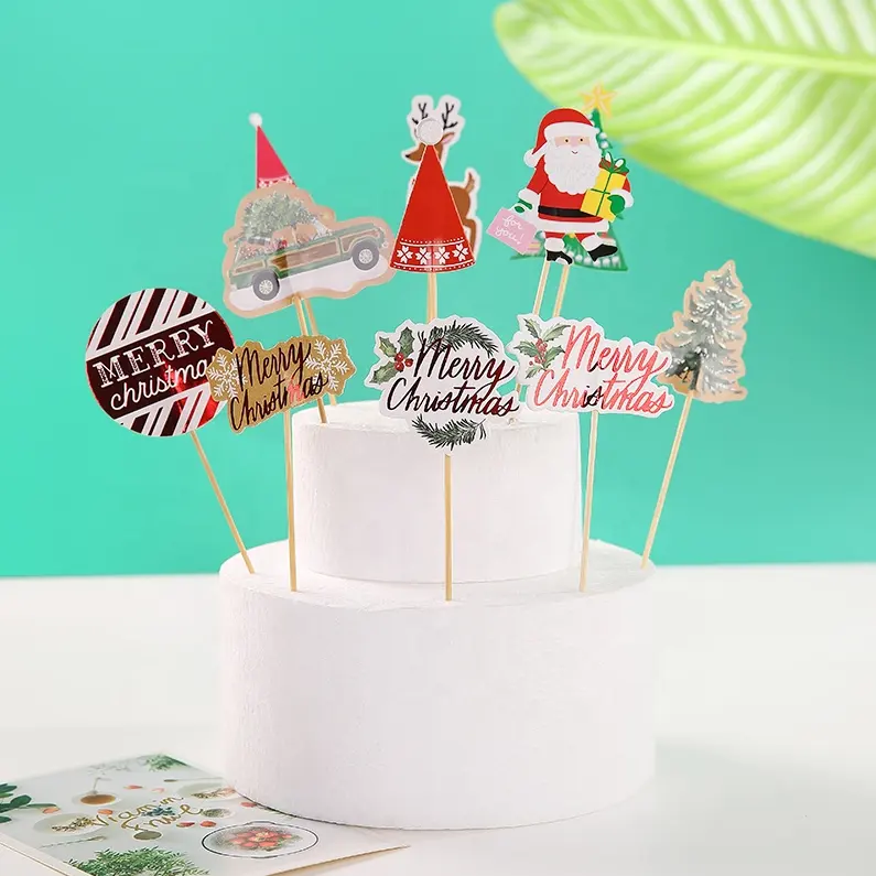 Supporto personalizzazione forniture per la decorazione di torte stuzzicadenti buon compleanno Cake Topper