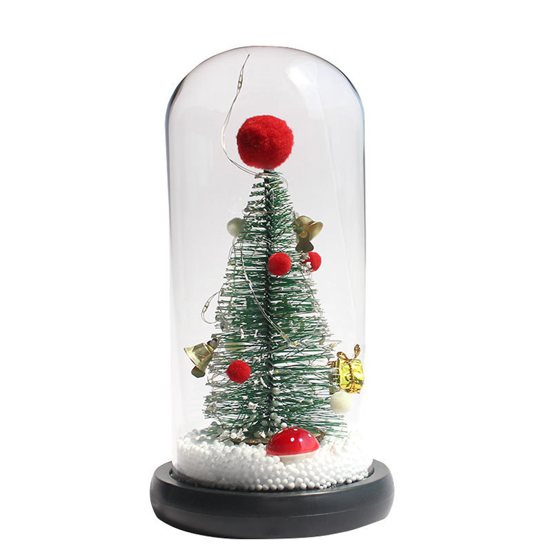 Glass-covered pompom bell