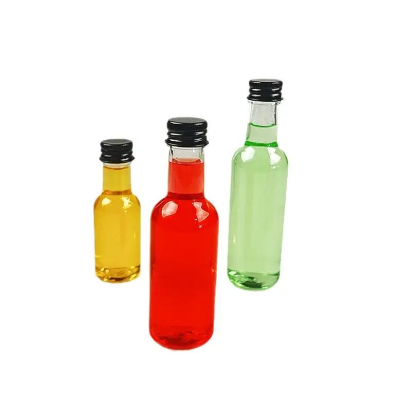 Botellas de vino PET botellas de vino de frutas de plástico 25ml50ml60ml120ml150ml175ml250ml