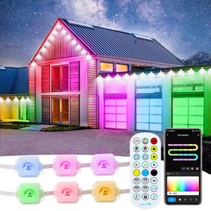 Waterproof IP67 Smart RGB Pixel LED Eave <strong>String</strong> Lights for Permanent Outdoor Christmas &amp; House Decor - Product Image 5
