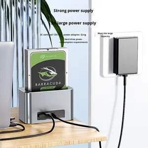 20TB di động ổ cứng bao vây SAS/SATA trung tính 2.5/ 3.5inch Máy tính để bàn cơ sở với nhôm trường hợp - Product Image 4