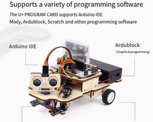 Kit de aprendizaje de coche inteligente multifunción STEM, Kit de Robot de programación, placa de desarrollo Compatible con Arduino UNO, juguetes para niños