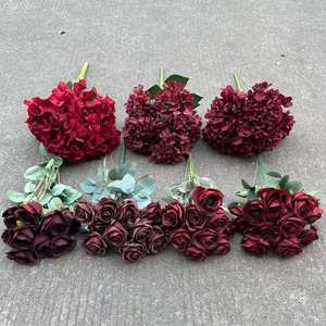 Ifg bán buôn các loại khác nhau của Burgundy hoa nhân tạo cho đám cưới centerpieces trang trí - Product Image 3