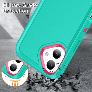 เคสโทรศัพท์กันกระแทกแบบ3 in 1พร้อมขาตั้ง TPU PC Mix และ Match 3 in 1สำหรับ iPhone 13 12 11 Pro Xr X 16 15 14 ProMAX - Product Image 6