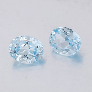 Gemma della laguna colore azzurro ovale taglio naturale 3ct lab sviluppato acquamarina diamante pietra prezzo per carato