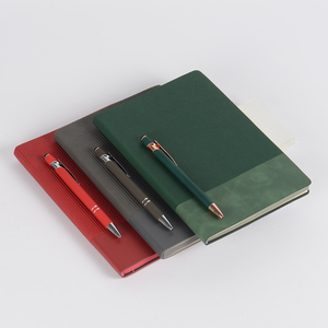 Venta caliente Simple A5 Estudio PU Cuaderno Rayas Tapa dura Diseño de aula Trabajo portátil Cuaderno de cubierta de cuero - Product Image 3