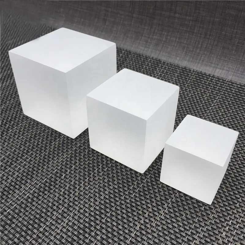 Présentoir alimentaire en acrylique de qualité supérieure, Buffet blanc présentoir alimentaire en acrylique, Cubes 5 côtés, boîtes