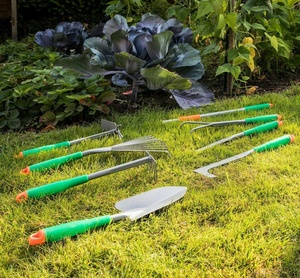 花园九齿耙迷你叶爪园艺工具多种用途树叶草坪碎屑和垃圾捡拾