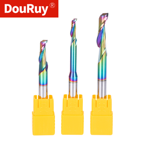 DouRuy CNC Milling <strong>Cutter</strong> Single Flute Spiral Drill Bit Router Bit for Aluminum Alloy Windows and Doors Processing - Product Image 2