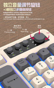 USB Wired RGB Optical Mechanic Touch Office &amp; Game <strong>Keyboard</strong> Thin Film Knob Desktop <strong>Computer</strong> for Gaming <strong>Use</strong> - Product Image 4