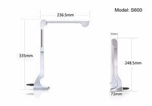 适用于学校和办公室的带SDK的高速5MP OCR A3便携式文档扫描仪S600吐温驱动程序文档扫描仪 - Product Image 2
